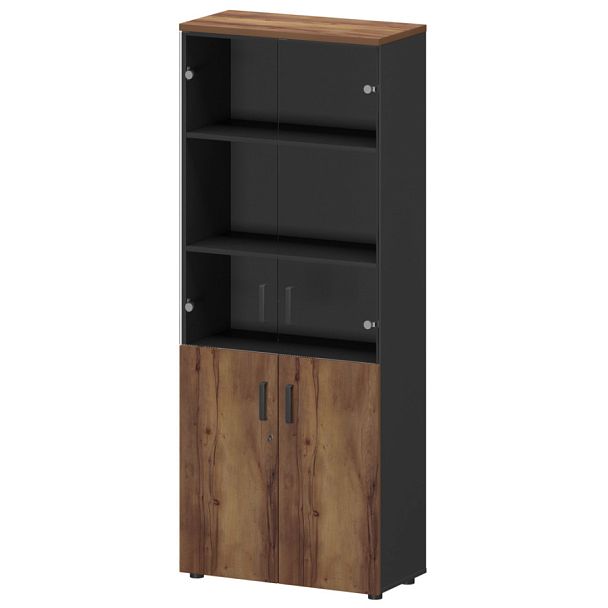 Шкаф СМШ-58ДС Тип2 Графит/Таксония 792x380x1990 Смарт - Вид 1