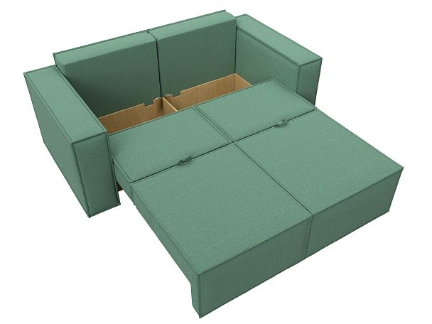Диван прямой Куба мини Рогожка зеленый - Вид 8