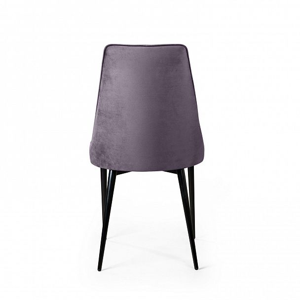 Стул Oliver, бархат серый 27/ чёрный конус - Вид 6