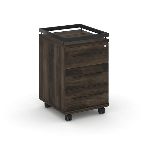 Rift Тумба мобильная усиленная + рамка RF.TM-003 Дуб Мали/Металл Черный 416*460*665 - Вид 1