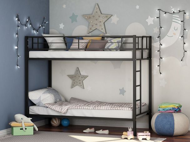 Двухъярусная кровать "Севилья" черный - Вид 1