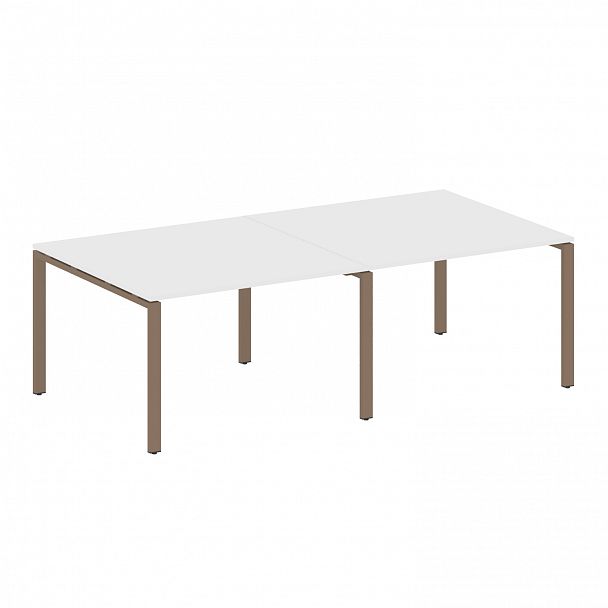 Стол для переговоров "Metal System" БП.ПРГ-2.2 белый/мокко - Вид 1