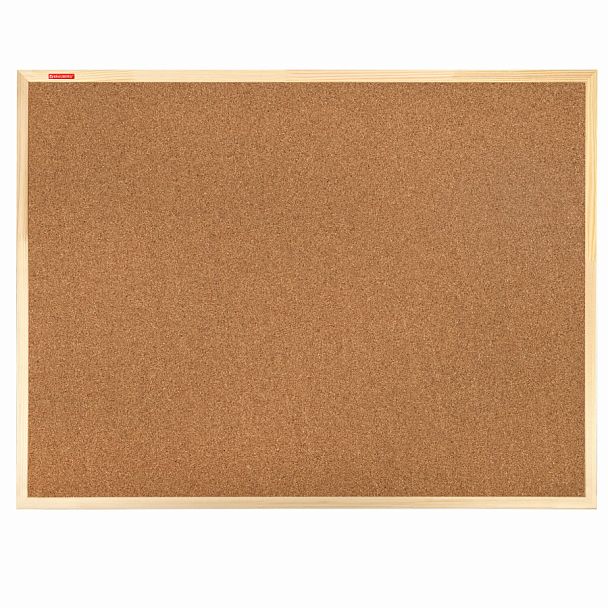 Доска пробковая для объявлений 90х120 см, деревянная рамка, BRAUBERG Wood, 238312 - Вид 1