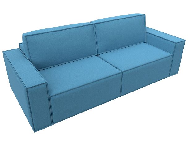 Диван прямой Куба Рогожка голубой - Вид 5
