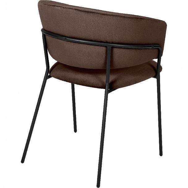 Комплект кухонных стульев Даксон коричневый велюр/черный, 2 шт. - Вид 4