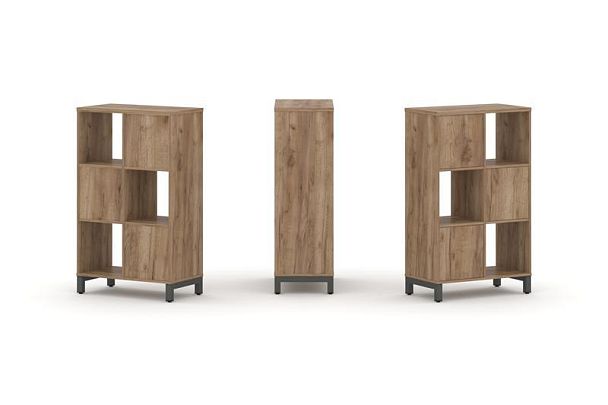 Стайл Проджект Набор стеллажа 1 сторон., 3 яр. SN.NS-321 Дуб Табак/Металл Антрацит 754*400*1248 - Вид 1