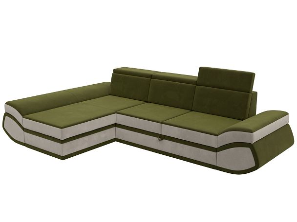 Диван угловой Лига-032 левый угол Микровельвет зеленый - Вид 5