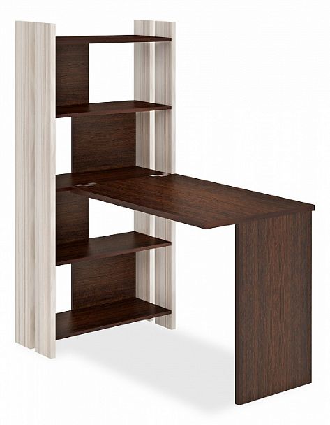 Стол компьютерный Домино Лайт СТЛ-ОВ+С100Прям без тумбы Венге/Карамель - Вид 1