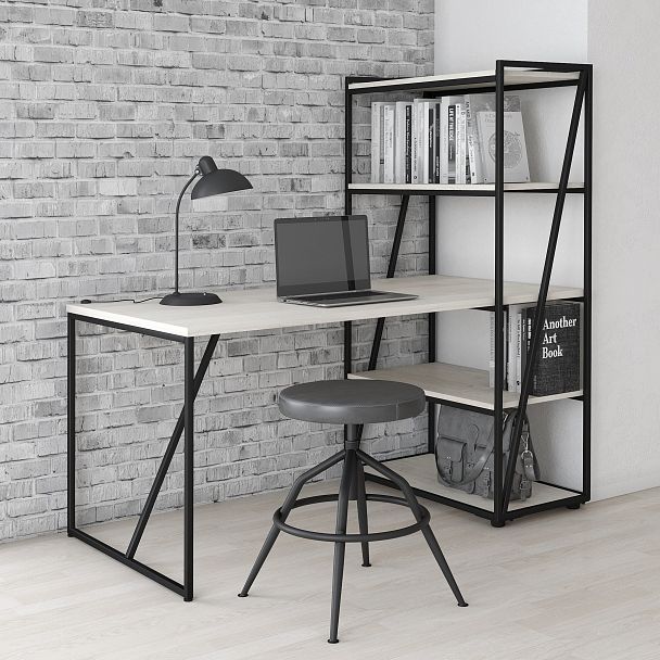 Шкаф с глухими средними дверьми LMC 80.1 Дуб Бофорд 800х430х1517 LOFTIS - Вид 4