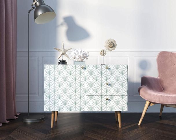 Комод Berber три ящика и дверка 38 принт арт BB34/Print_38 - Вид 4