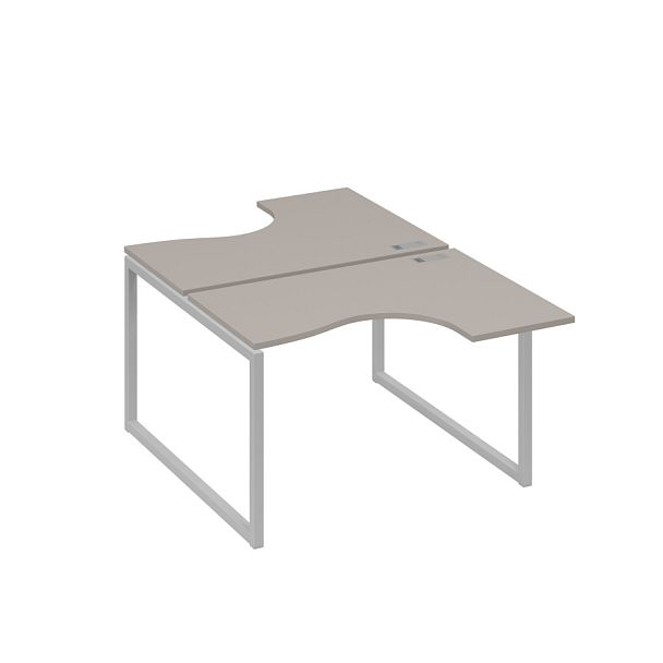 Рабочая станция эргономичная Классика каркас QUATTRO (2х120) A4 А4 Б4 180 БП мокко премиум / металлокаркас серый - Вид 1