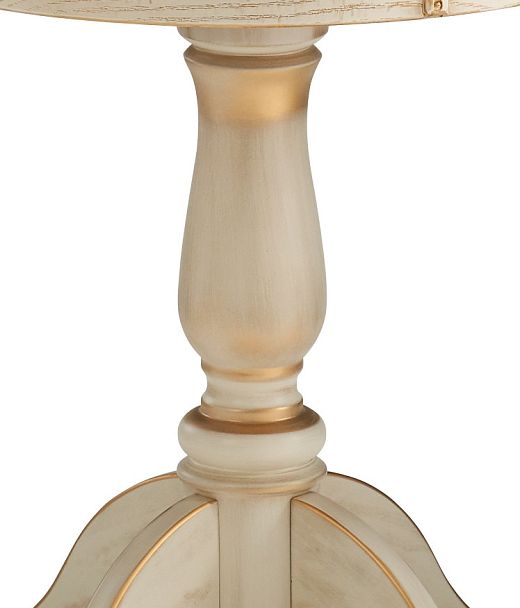 Столик кофейный Вэлт D60х60х66 Слоновая кость с золотой патиной - Вид 5