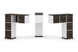 Concept Надставка низкая CN.ONN-004 Дуб Мали/Белый Бриллиант/Металл Черный 1099*365*1130 - Фото предпросмотра