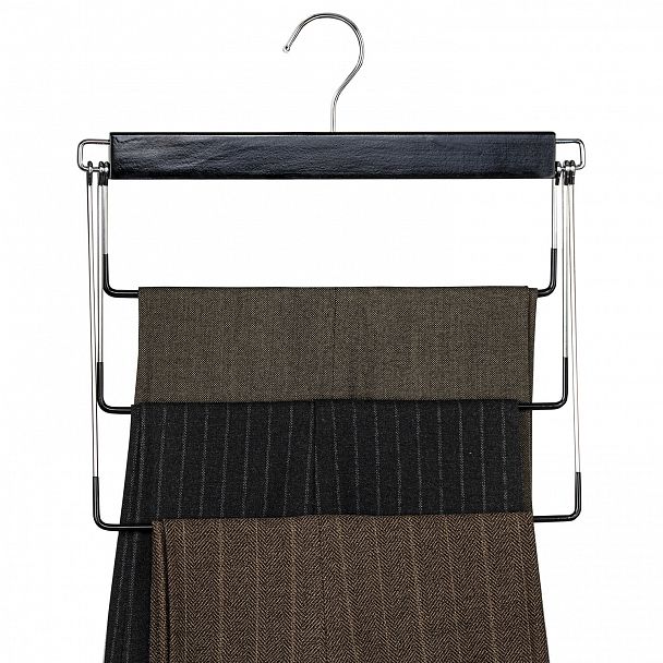 Вешалка-плечики качели 3 секции, металлическая, для юбок и брюк, ПВХ-покрытие, BRABIX, 607473 - Вид 6