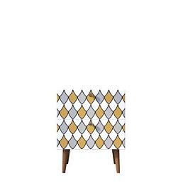 Тумбочка Berber с двумя ящиками 22 принт арт BB03/Print_22, разноцветная - Фото предпросмотра