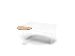 БЕРЛИН / BERLIN Приставной элемент для 1 стола (без опоры) 650х400х28 Акация - Фото предпросмотра