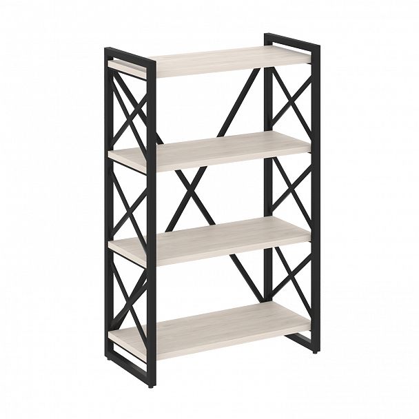 Стеллаж на опорах "Loft" VR.L-MST.O-4.8 денвер светлый/черный - Вид 1