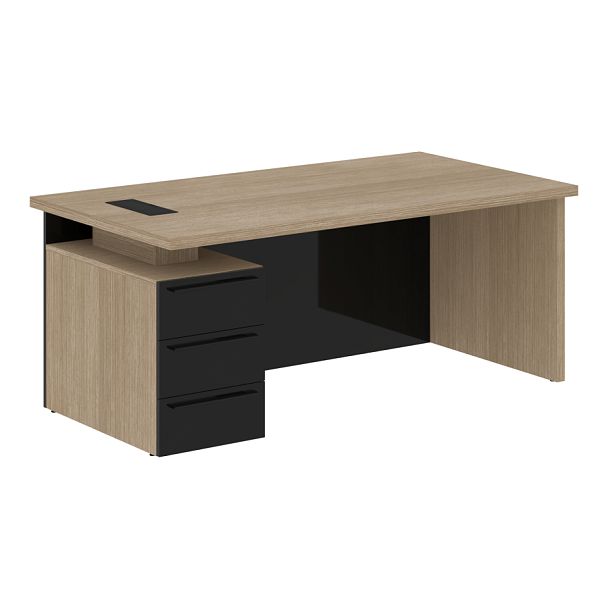 Стол письменный СП-064-25-25(L) Дуб Натуральный/Серый глянец 1800х900х750 KANON - Вид 1