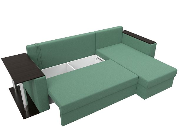 Диван угловой Атланта Лайт правый угол Рогожка зеленый - Вид 7