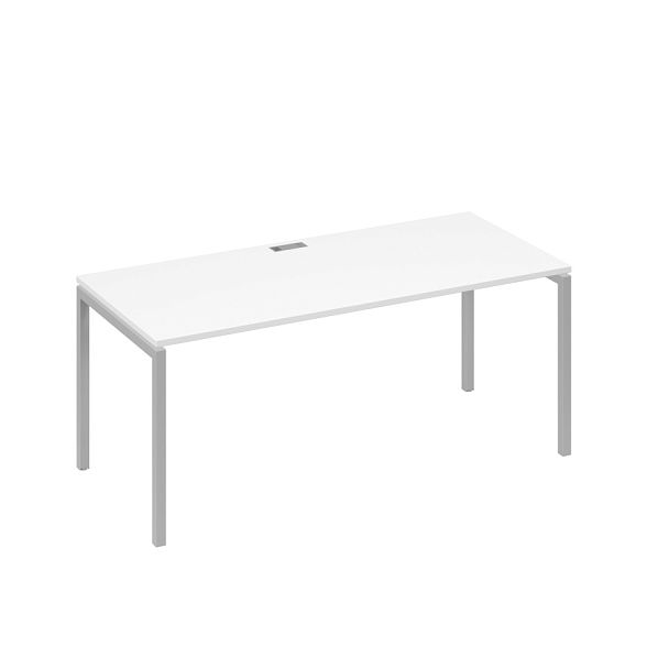 Стол письменный на металлокаркасе DUE A4 А4 Б2 026 БП белый премиум / металлокаркас серый - Вид 1