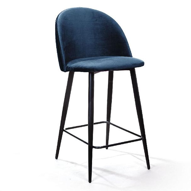 Стул полубарный Thomas, бархат синий 29 - Вид 1