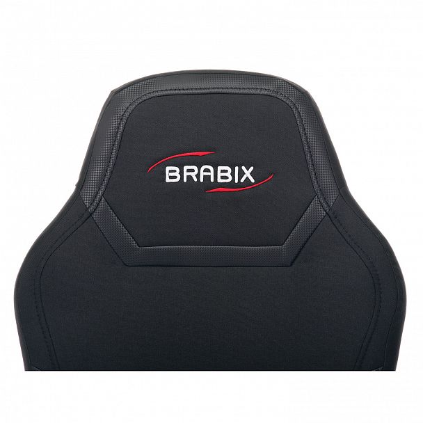 Кресло компьютерное BRABIX "Alpha GM-018", ткань/экокожа, черное, 532636, GM-018_532636 - Вид 6