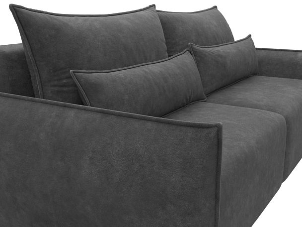 Диван прямой Лига-051 НПБ Велюр серый - Вид 4