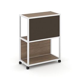 Shelf Mobile Стеллаж 3 уровня 1 секция VR.LT-STK-303.08 Дуб Аризона/Металл Белый/W-25 800*400*1046 - Фото предпросмотра