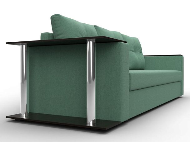 Диван прямой Атланта Лайт со столом слева Рогожка зеленый - Вид 3