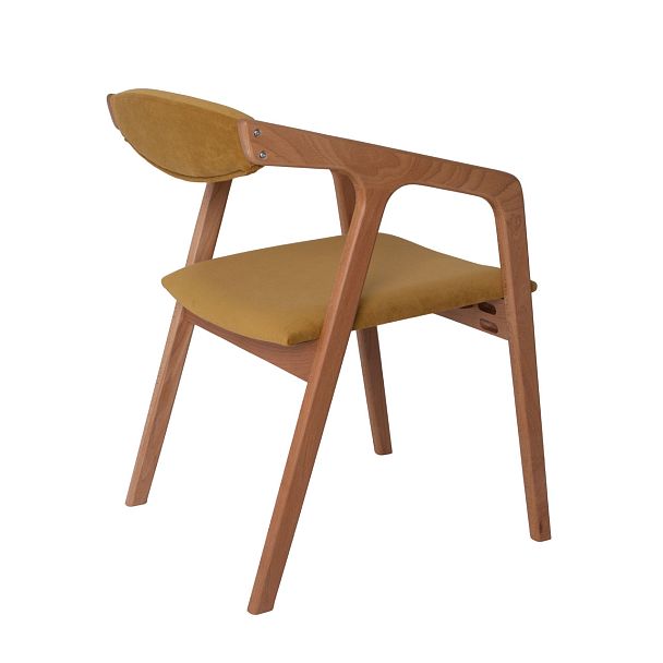 Полукресло Fendi, велюр Teddy 011, ножки бук под лак - Вид 7