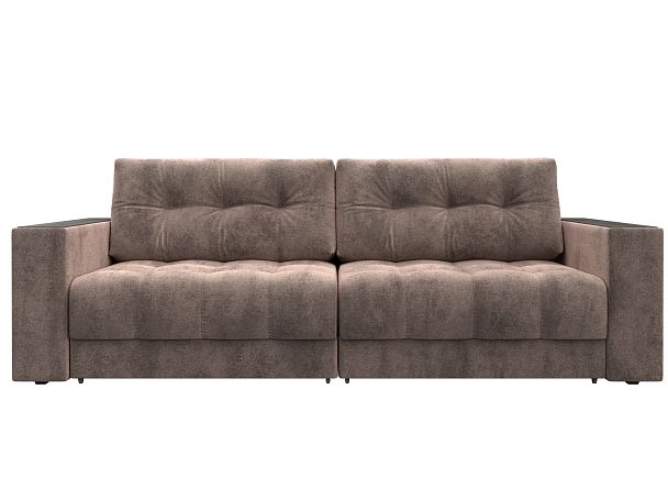 Диван прямой с декором Лига-049 НПБ Велюр бежевый - Вид 2