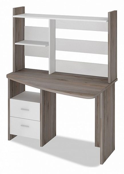 Стол компьютерный Домино Лайт СКЛ-Крл 120+НКЛ-120 Белый/Нельсон правый - Вид 1