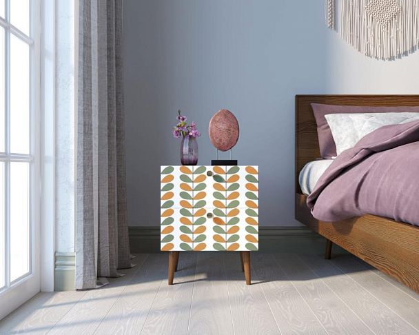 Тумбочка Berber с двумя ящиками 23 принт арт BB03/Print_23, разноцветная - Вид 4