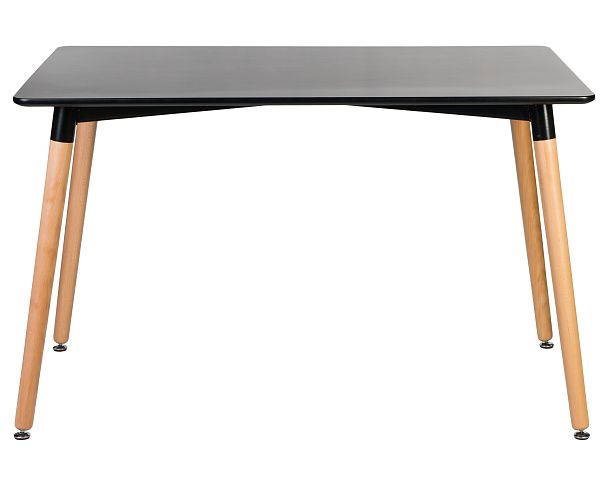 Стол обеденный DOBRIN SERRA WIDE (ножки светлый бук, столешница чёрная) - Вид 2