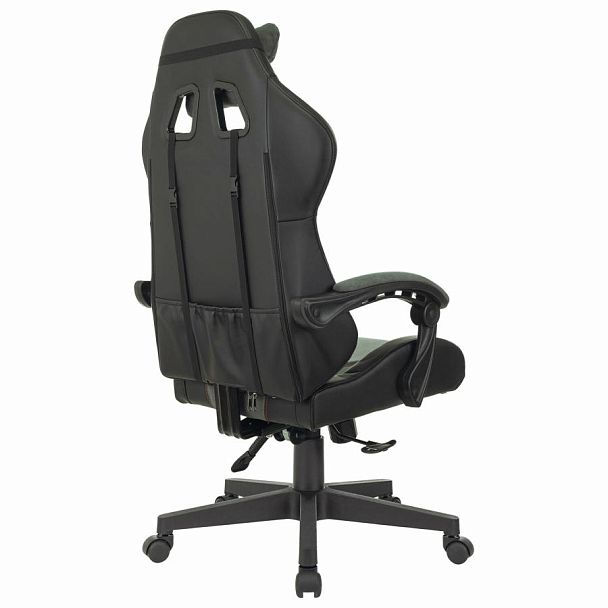 Кресло компьютерное BRABIX "Striker GM-121", синхромеханизм, 2 подушки, экокожа/велюр, черное/серое, 532961 - Вид 5