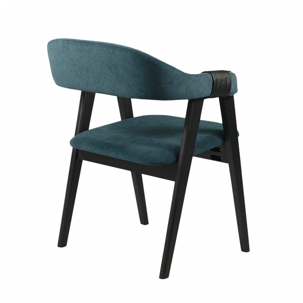 Полукресло Dolche, велюр Dream 10, морилка черная - Вид 4