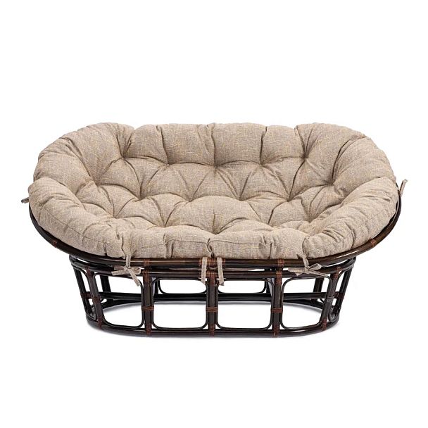 Диван Мамасан/Mamasan (23/02 W) /с подушкой и ремешками/Antique brown (античный черно-коричневый) - Вид 4