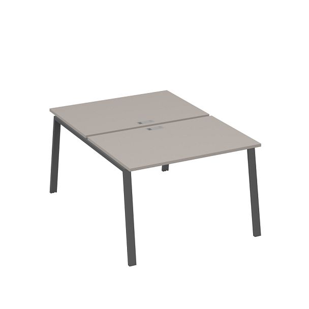 Станция (2х120) рабочая с металлокаркасом TRE A4 А4 Б3 176  БП мокко премиум / металлокаркас антрацит - Вид 1