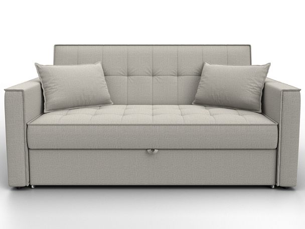 Диван прямой Лига-104 (140) Рогожка бежевый - Вид 2