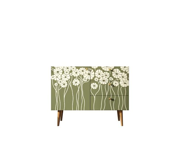 Комод Berber три ящика и дверка арт BB34/Print_53 - Вид 1