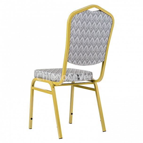 Стул Хит 20мм - золото, Зигзаг серый - Вид 3