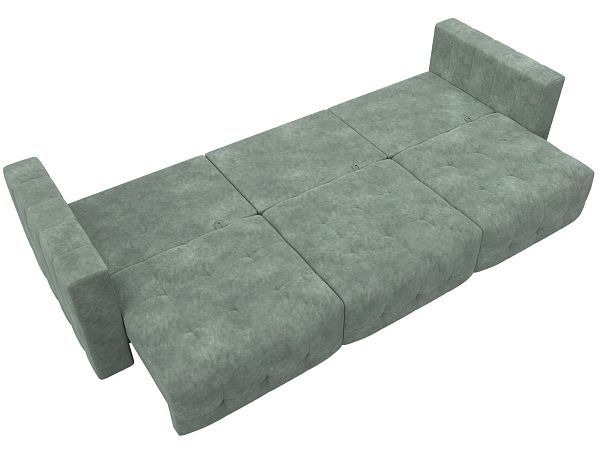 Диван прямой Лига-052 НПБ Лонг Велюр зеленый - Вид 10