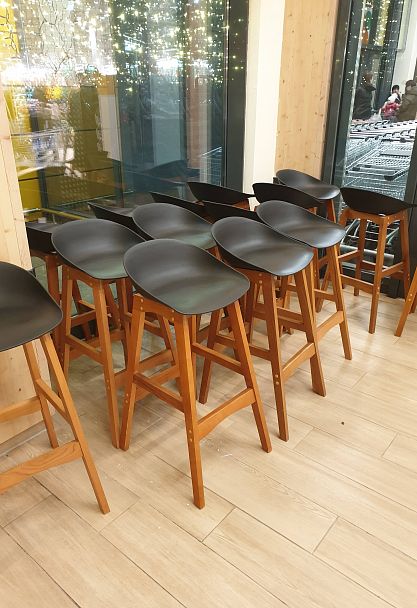 Стул барный Sheffilton SHT-ST19/S65 черный черный/светлый орех - Вид 4