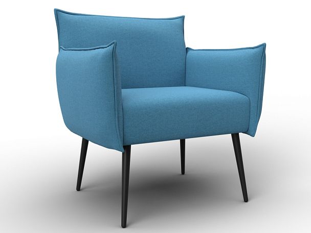 Кресло Лига-083 Рогожка голубой - Вид 1