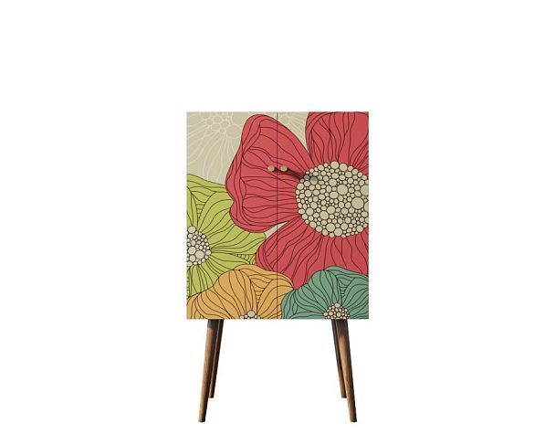 Комод на высоких ножках Berber 5 принт арт BB09/Print_05 - Вид 1