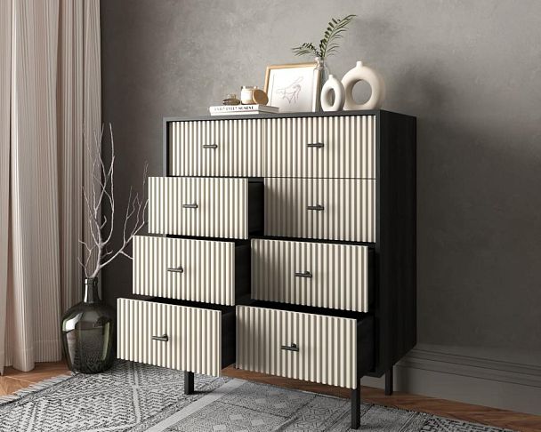 Комод на восемь ящиков Emerson арт EM20/milky/L - Вид 2