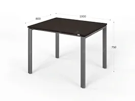 UNITY РМС8-10 ВЕНГЕ Стол на металлокаркасе прямой 1000х800х750 - Фото предпросмотра