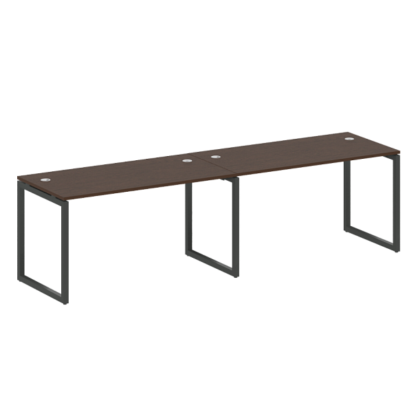 Metal System Quattro Р. ст. на 2 раб. места на О-образном м/к 40БО.СМ-2.3 Венге/Антрацит металл 2800*720*750 - Вид 1
