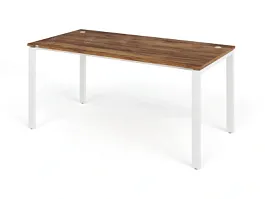 TANDEM RTD068-MK-160-SH Стол прямой на металлокаркасе ун-й 1600х800х750 Таксония шоколадная/Белый - Фото предпросмотра