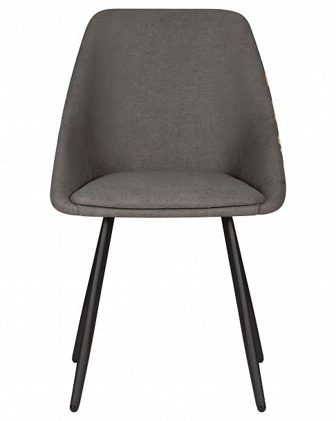 Стул обеденный DOBRIN MARKUS (ЭМАЛЬ ЧЕРНЫЙ МУАР ткань Candy Graphite+Escada Ochre) - Вид 6